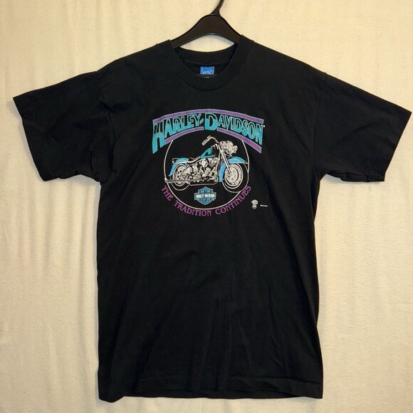 Vintage 90`s Harley Davidson Single Stitch T Shirt Size Adult Large L Tradition - Picture 1 of 10